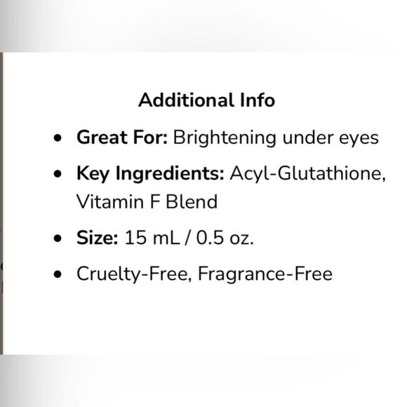 NEW … PERRICONE MD FX Acyl-Glutathione Smoothing & Brightening Under Eye Cream - Picture 10 of 10